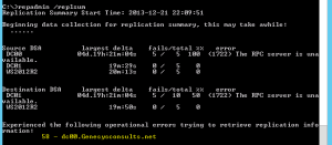 metadatacleanup04repadminerror